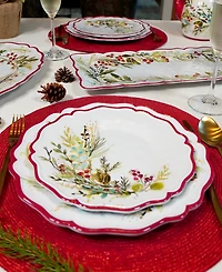 Certified International Christmas Gatherings Salad Plates, Set of 4