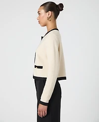 French Connection Women's Vhari Contrast-Trim Button-Up Cardigan Sweater
