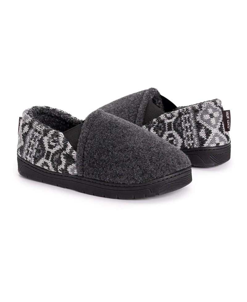 Muk Luks Men's Kristof Slippers, Navy, L (12-13)