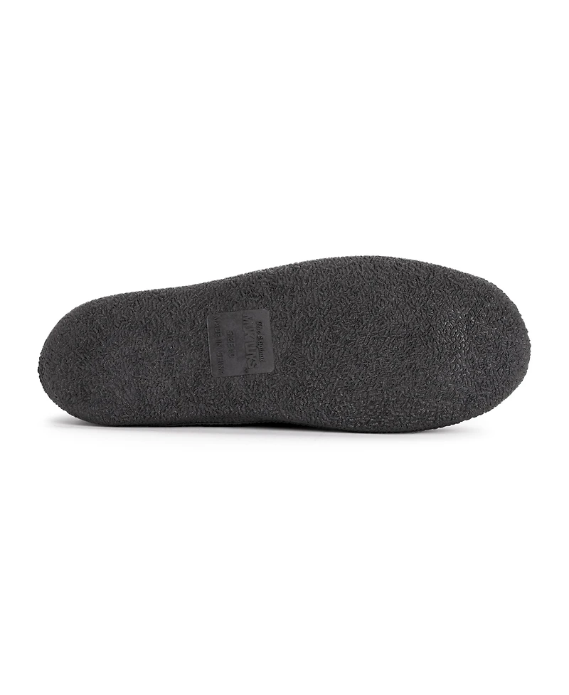 Muk Luks Men's Leather Goods By Talan Slipper, Black, 9