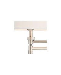 360 Lighting Camber Modern Desk Table Lamp Swing Arm with Hotel Style Usb and Ac Power Outlet in Base 29" Tall Brushed Nickel Linen Shade for Living R