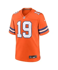 Nike Men's Marvin Mims Jr Orange Denver Broncos Mile High Collection 1977 Throwback Player Game Jersey