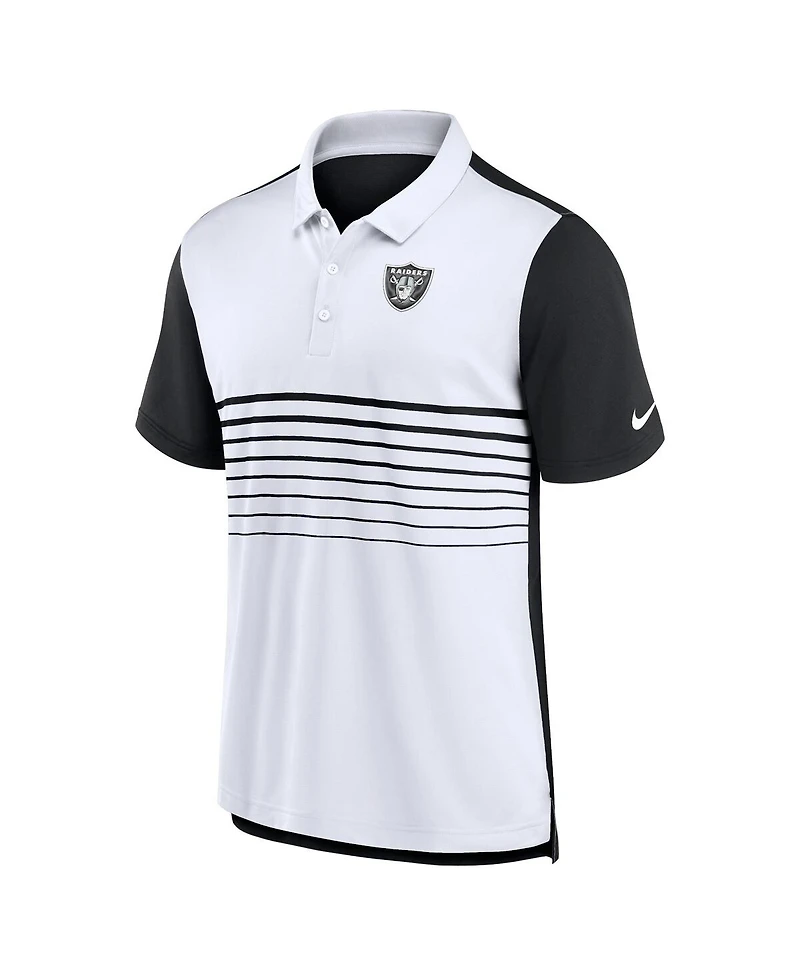 Nike Men's Black/White Las Vegas Raiders Fashion Performance Polo