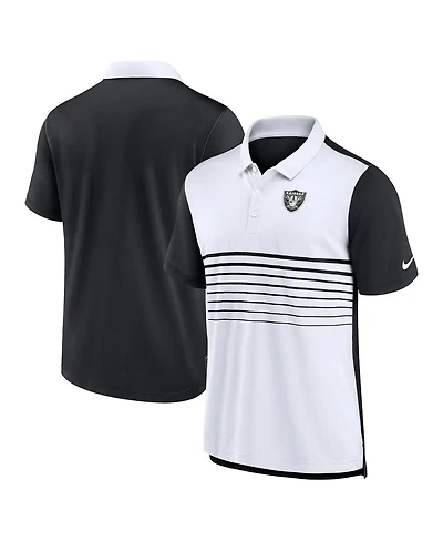 Nike Men's Black/White Las Vegas Raiders Fashion Performance Polo