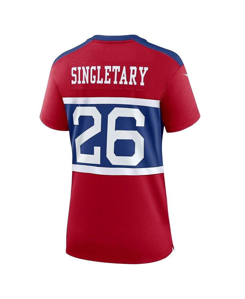 Nike Women's Devin Singletary Century Red New York Giants Alternate Player Game Jersey