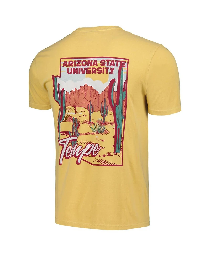 Image One Men's and Women's Gold Arizona State Sun Devils Hyper Local Cactus State T-Shirt