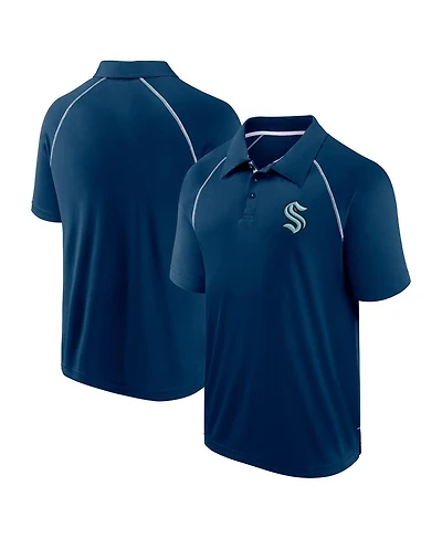 Fanatics Men's Navy Seattle Kraken Raglan Strong Alone Polo