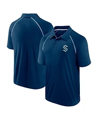 Fanatics Men's Navy Seattle Kraken Raglan Strong Alone Polo