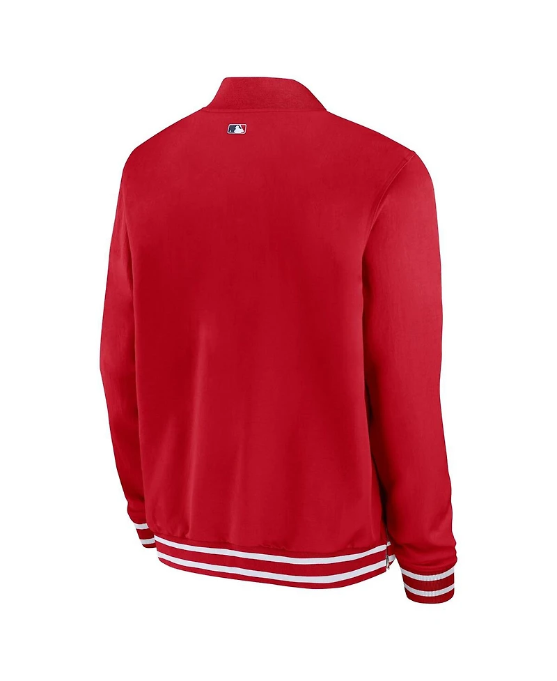 Nike Men's Red St. Louis Cardinals Authentic Collection Full-Zip Bomber Jacket