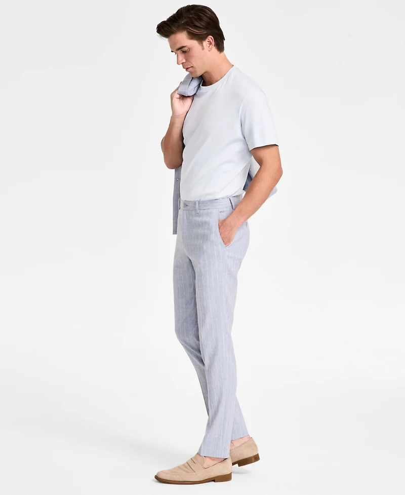 Calvin Klein Men's Slim-Fit Linen Suit Pants