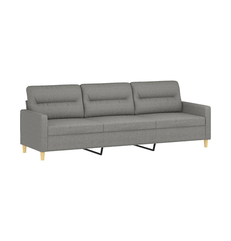 vidaXL 3-Seater Sofa Dark Gray 82.7" Fabric
