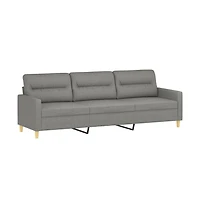 vidaXL 3-Seater Sofa Dark Gray 82.7" Fabric