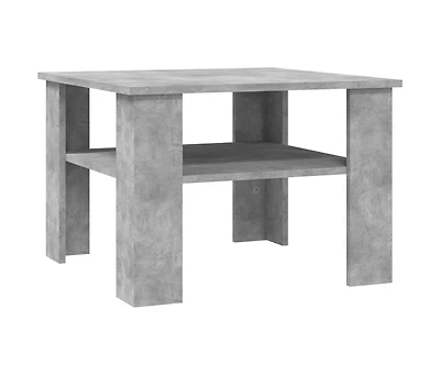 vidaXL Coffee Table Concrete Gray 23.6"x23.6"x16.5" Engineered Wood