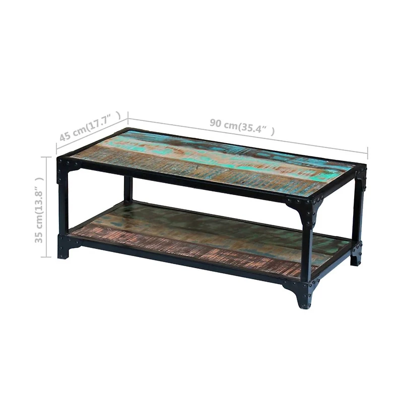 vidaXL Coffee Table Solid Reclaimed Wood