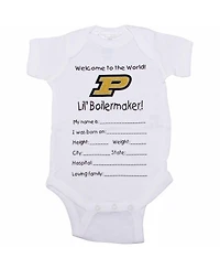 Two Feet Ahead Purdue Boilermakers Baby Boys and Girls Welcome to the World Creeper - White