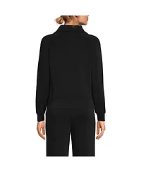 Lands' End Women's Cupro Long Sleeve Half Zip Pullover