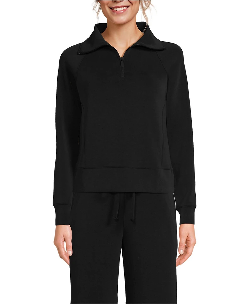 Lands' End Women's Cupro Long Sleeve Half Zip Pullover