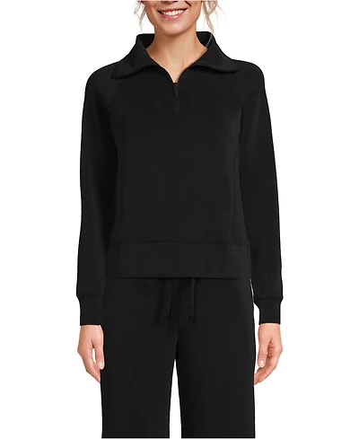 Lands' End Women's Cupro Long Sleeve Half Zip Pullover