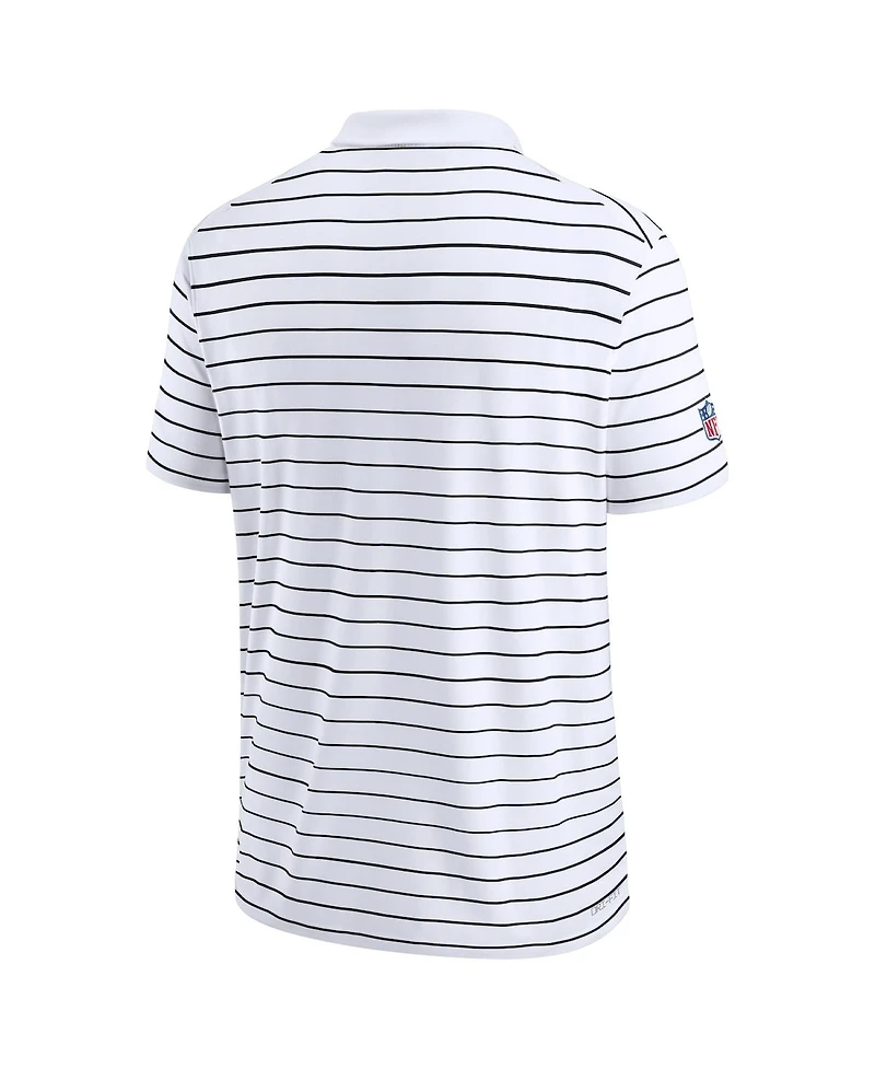 Nike Men's White/Black Washington Commanders Sideline Lock Up Victory Performance Polo
