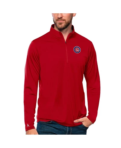 Antigua Men's Chicago Cubs Tribute Quarter-Zip Pullover Top