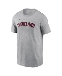 Nike Men's Shane Bieber Gray Cleveland Guardians Fuse Name Number T-Shirt