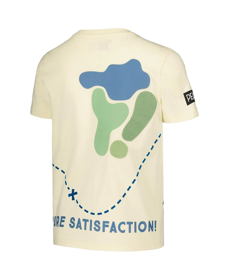 Freeze Max Big Boys and Girls Cream Peanuts Snoopy Map T-Shirt