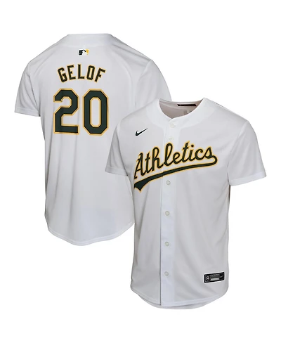 Nike Big Boys and Girls Zack Gelof Gray Oakland Athletics Home Game Player Jersey