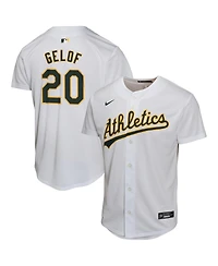 Nike Big Boys and Girls Zack Gelof Gray Oakland Athletics Home Game Player Jersey