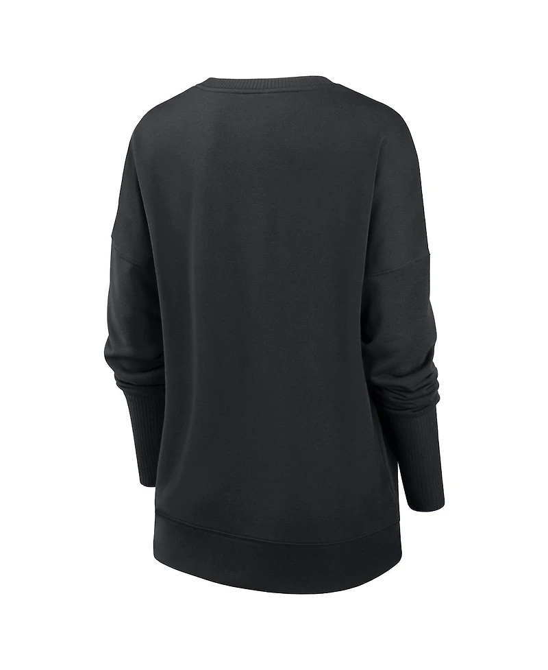 Nike Women's Black Pittsburgh Steelers Rewind Playback Icon Performance Pullover Sweatshirt