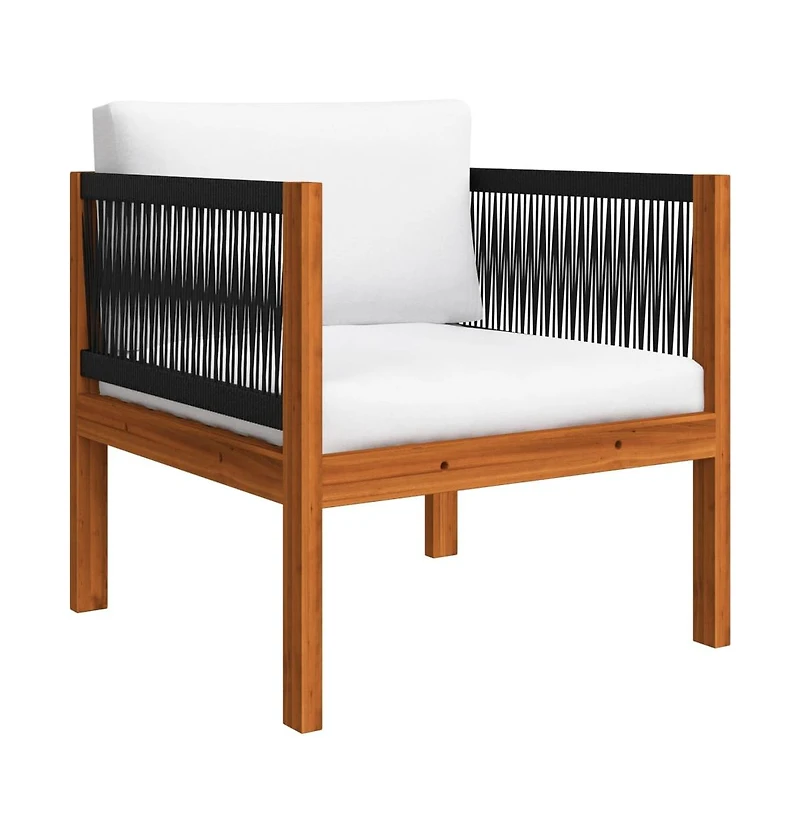 vidaXL Patio Chair with cushion Solid Acacia Wood