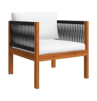 vidaXL Patio Chair with cushion Solid Acacia Wood