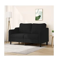 vidaXL 2-Seater Sofa Black 55.1" Fabric