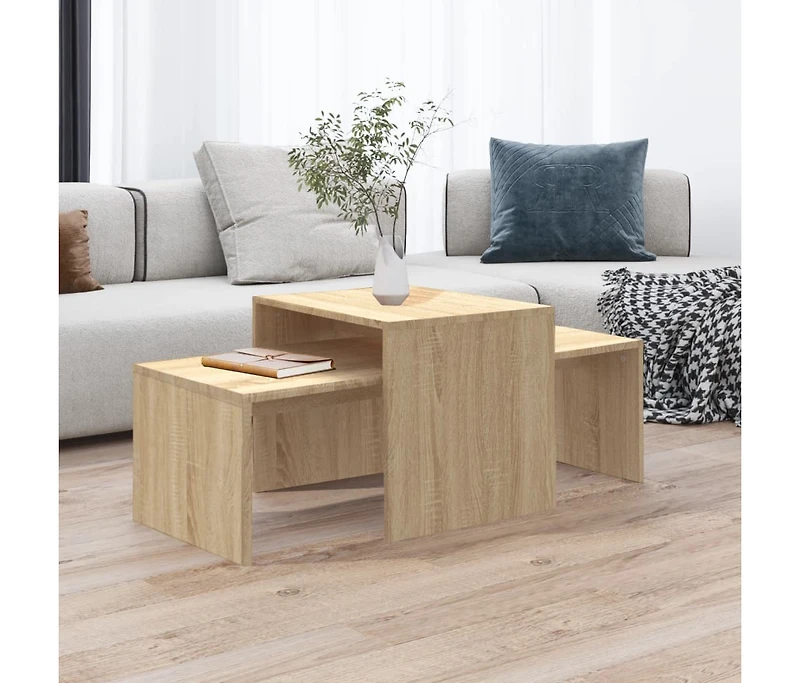 Coffee Table Set Sonoma Oak 39.4"x18.9"x15.7" Engineered Wood