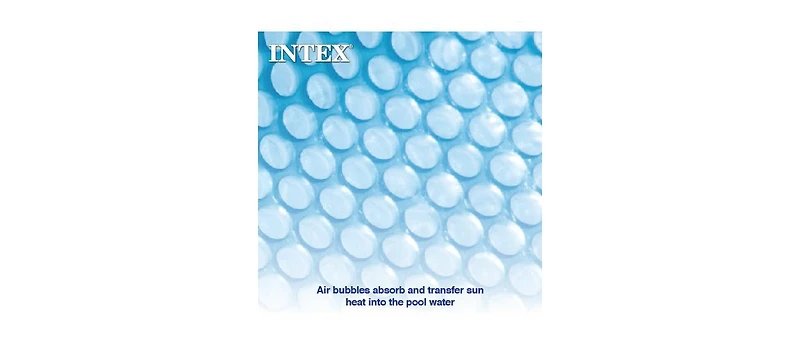 Intex 18 Ft Round Easy Set Blue Solar Cover for Swimming Pools, Pool Cover Only