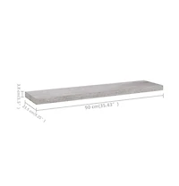 vidaXL Floating Wall Shelves 4 pcs Concrete Gray 35.4"x9.3"x1.5" Mdf