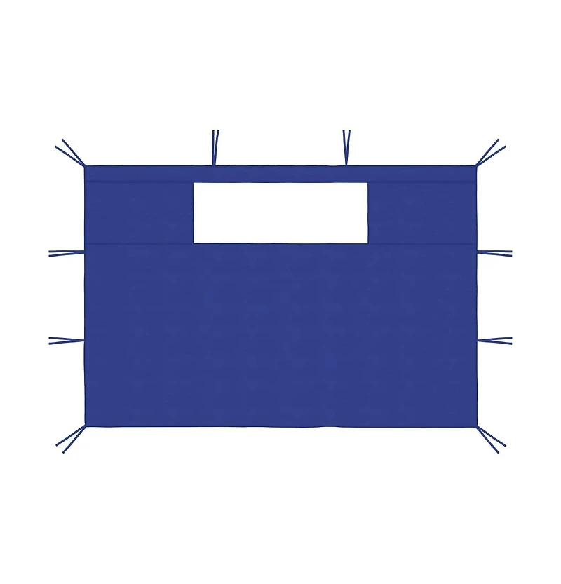vidaXL Gazebo Sidewalls with Windows 2 pcs Blue