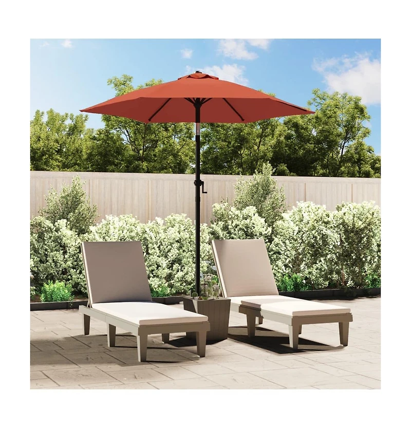 Garden Parasol Terracotta 78.7"x88.2" Aluminum