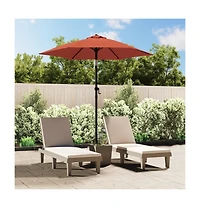 Garden Parasol Terracotta 78.7"x88.2" Aluminum