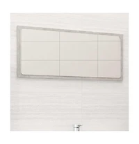 Bathroom Mirror Concrete Gray 31.5"x0.6"x14.6" Engineered Wood
