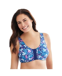 Comfort Choice Women's Cotton Front-Close Wireless Bra