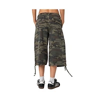 Edikted Women's Camo Cargo Bermuda Shorts