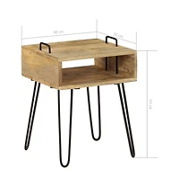 vidaXL Bedside Table Solid Mango Wood 15.7"x13.4"x18.5"
