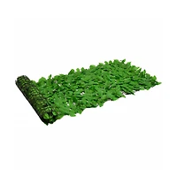 vidaXL Balcony Screen with Green Leaves 118.1"x29.5"