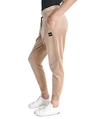 Dkny Women's Platinum Velour Slim-Fit Joggers