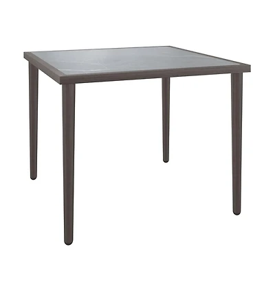 vidaXL Patio Table Gray 18.9"x18.9"x14.6" Steel