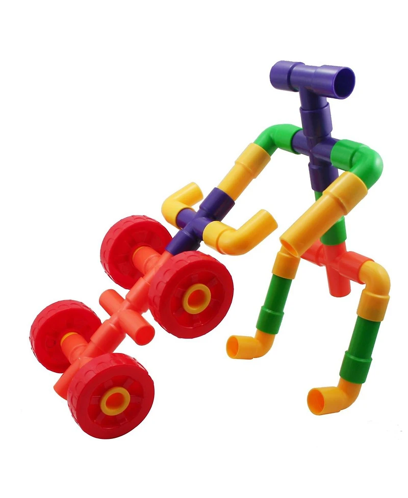 Joyn Toys Tubes and Wheels Construction Building Set - 72 Pieces