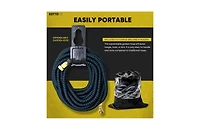 Kotto 50' Expandable Water Garden Hose: 10 Spray Nozzles, Solid Brass Connector, Leak-Proof Design