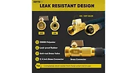 Kotto 100' Expandable Water Garden Hose: 10 Spray Nozzles, Solid Brass Connector