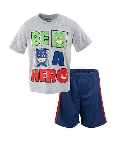 Pj Masks Toddler Boys T-Shirt and Mesh Shorts Outfit Set