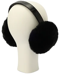 Michael Michael Kors Logo Charm Croc-Embossed Fuzzy Ear Warmers
